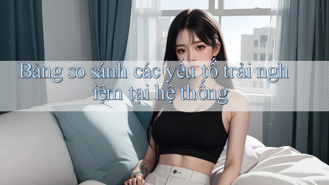 Bảng so sánh các yếu tố trải nghiệm tại hệ thống Bảng so sánh các yếu tố trải nghiệm tại hệ thống