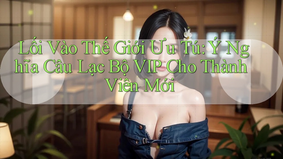 Lối Vào Thế Giới Ưu Tú: Ý Nghĩa Câu Lạc Bộ VIP Cho Thành Viên Mới Lối Vào Thế Giới Ưu Tú: Ý Nghĩa Câu Lạc Bộ VIP Cho Thành Viên Mới