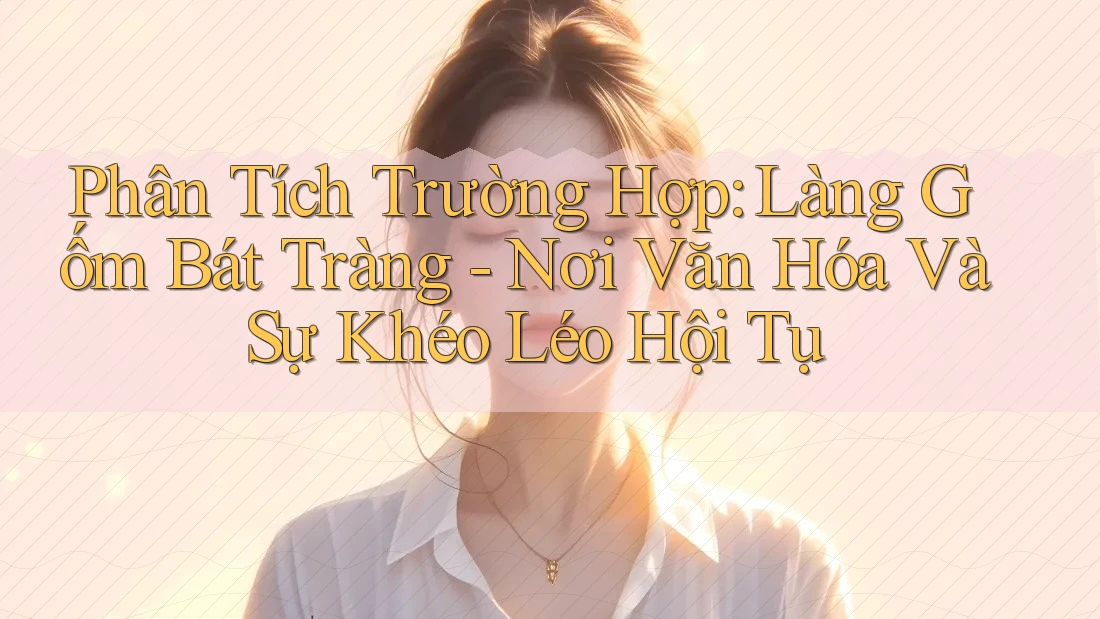 Phân Tích Trường Hợp: Làng Gốm Bát Tràng - Nơi Văn Hóa Và Sự Khéo Léo Hội Tụ Phân Tích Trường Hợp: Làng Gốm Bát Tràng - Nơi Văn Hóa Và Sự Khéo Léo Hội Tụ